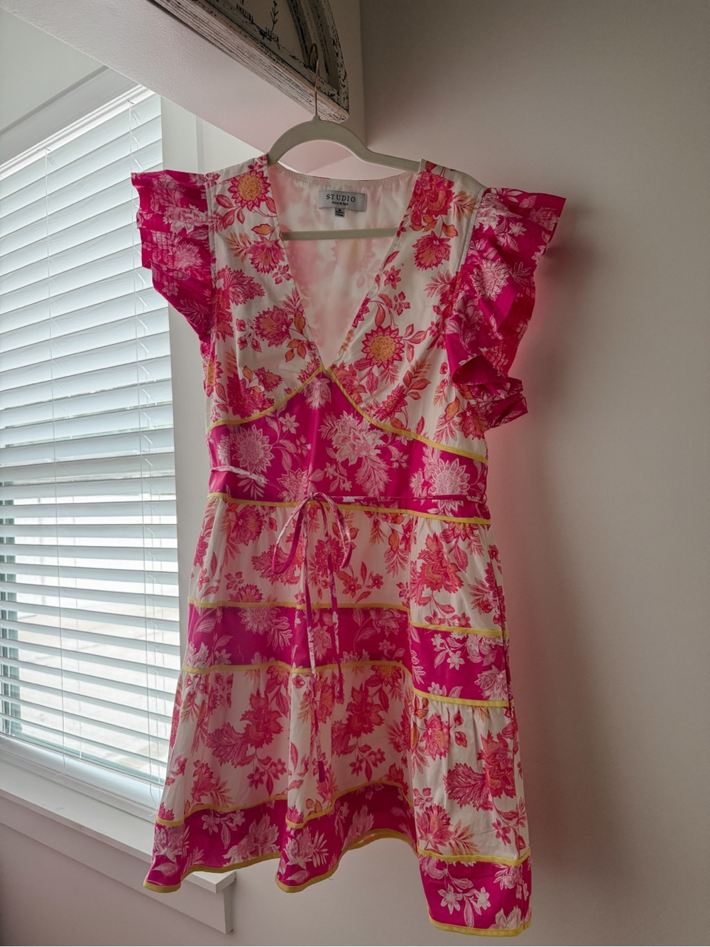 SUNSHINE & SWEET WHISPERS PINK FLORAL COTTON MINI DRESS